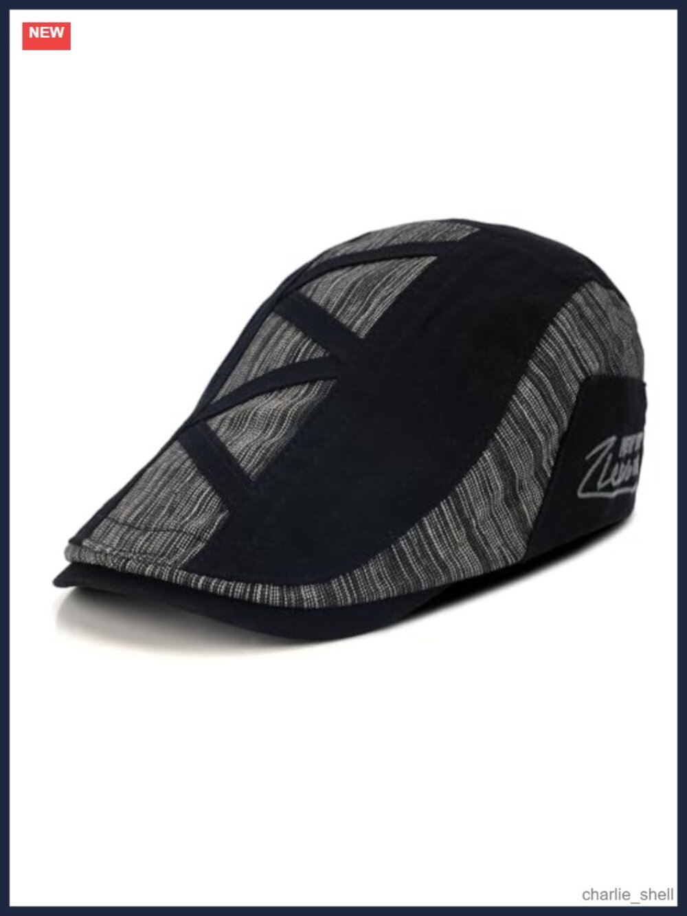 Men's Cotton Newsboy Flat Cap Adjustable Buckle Beret Driving Cabbie Hat
